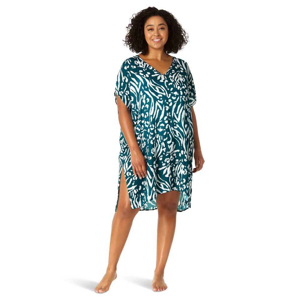 Anne Cole Easy Tunic Blue/White 18-20